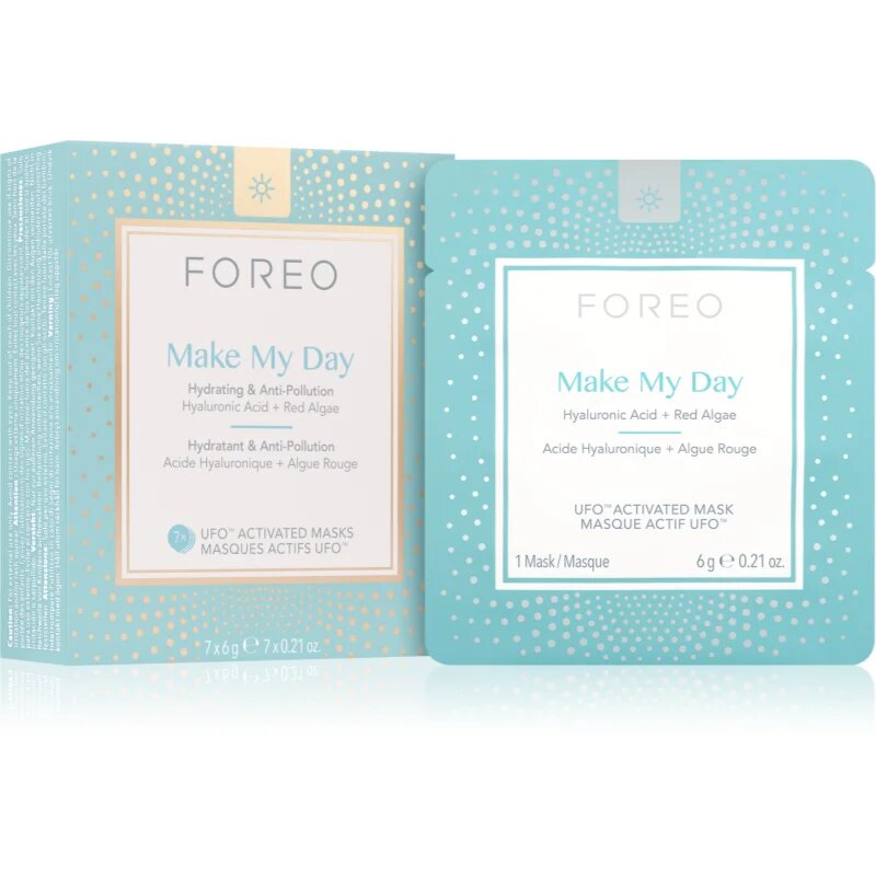 FOREO UFO™ Make My Day защитна маска за лице с хидратиращ ефект 7 x 6 гр.