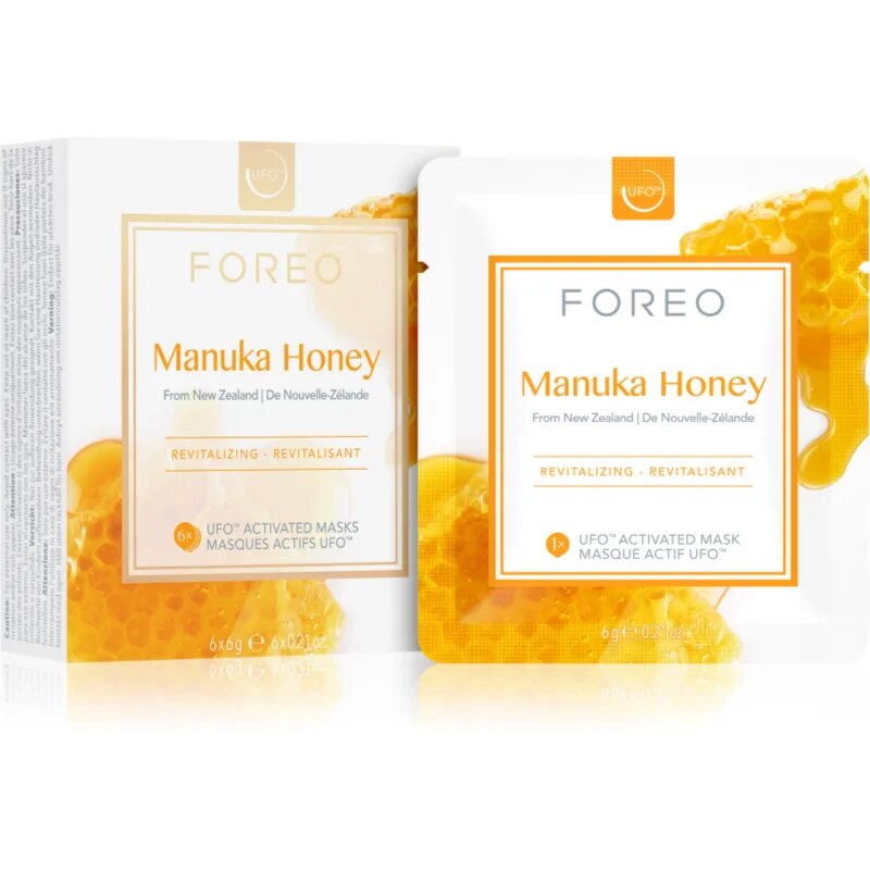FOREO UFO™ Manuka Honey ревитализираща маска 6 x 6 гр.