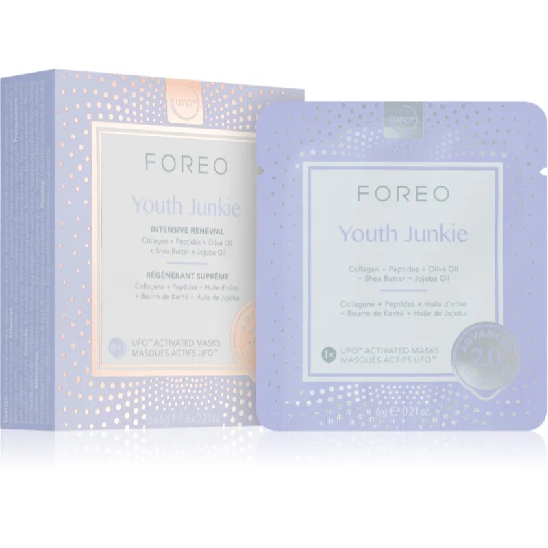 FOREO UFO™ Youth Junkie маска за лице анти стареене 6 бр.