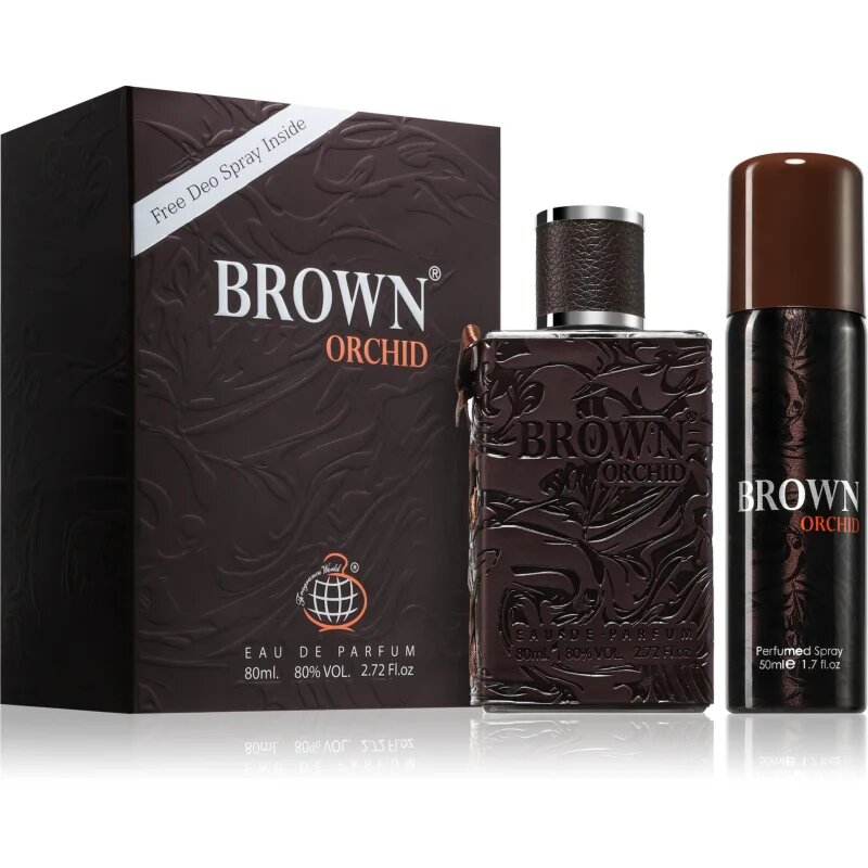 Fragrance World Brown Orchid подаръчен комплект за мъже 1 бр.