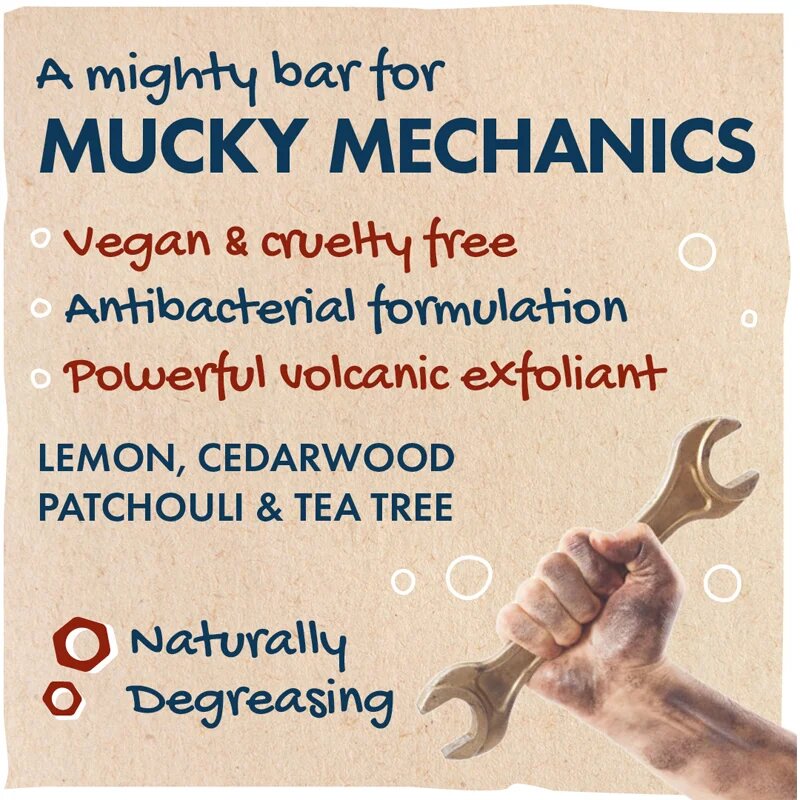 Friendly Soap Mechanic's Bar естествен твърд сапун за лице и тяло 95 гр.