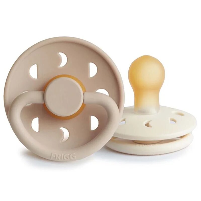 FRIGG Moon Phase Size 1:0-6 months биберон Cream/Croissant 2 бр.