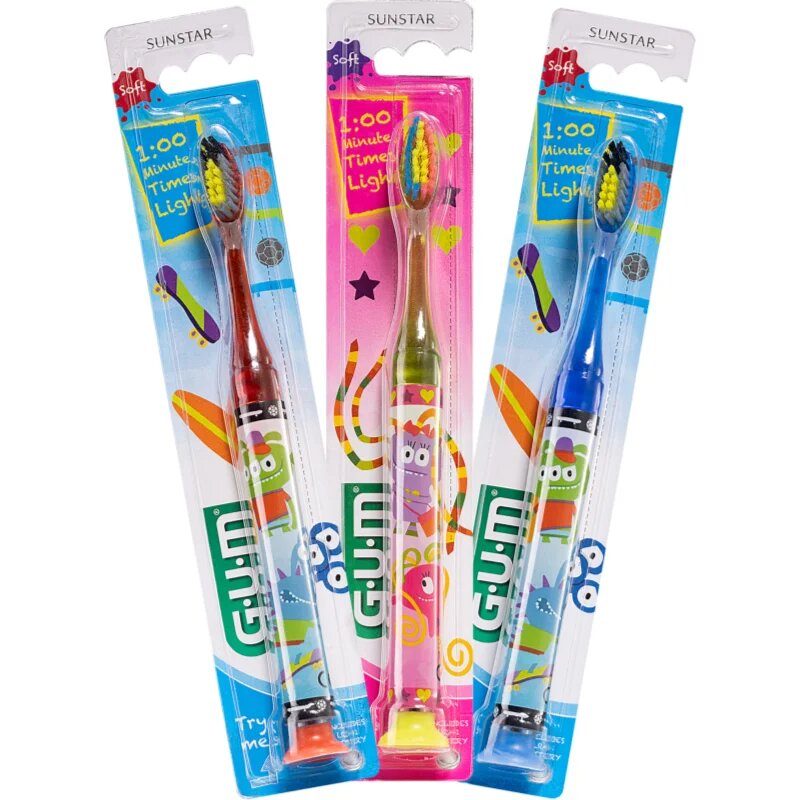 G.U.M Kids Toothbrush четка за зъби за деца със залепяща поставка 1 бр.