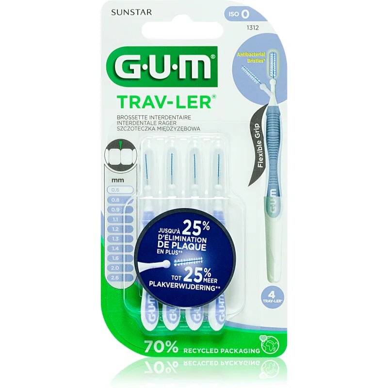 G.U.M Trav-Ler Interdental четки за междузъбно пространство 06 mm 4 бр.