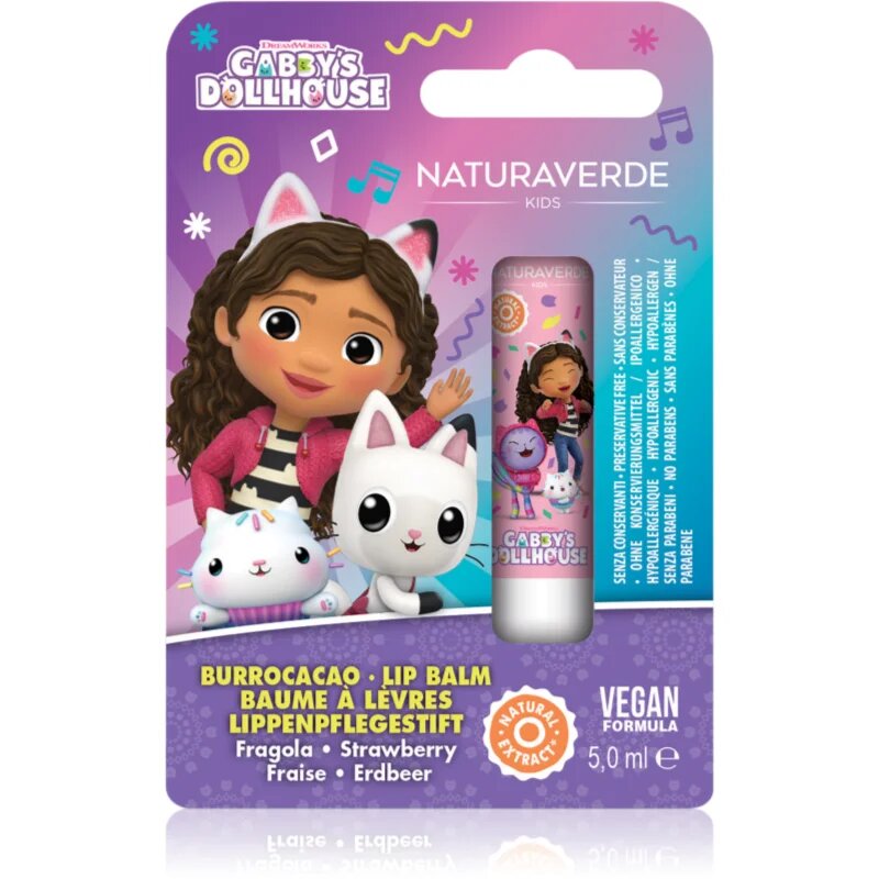 Gabby's Dollhouse Naturaverde Kids балсам за устни за деца Strawberry 1 бр.