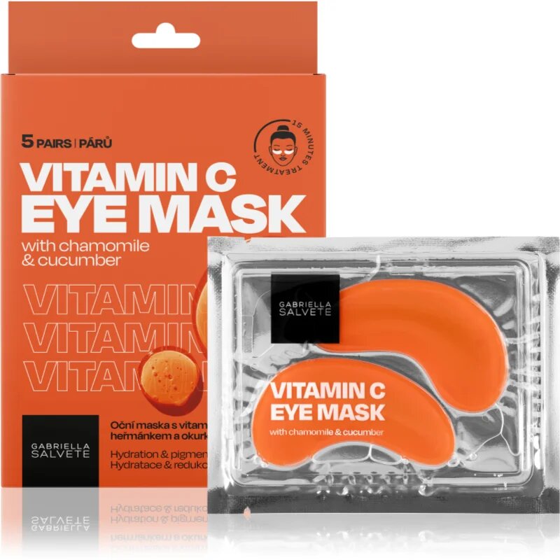 Gabriella Salvete Eye Mask Vitamin C маска за очи за освежаване и хидратация 5 бр.