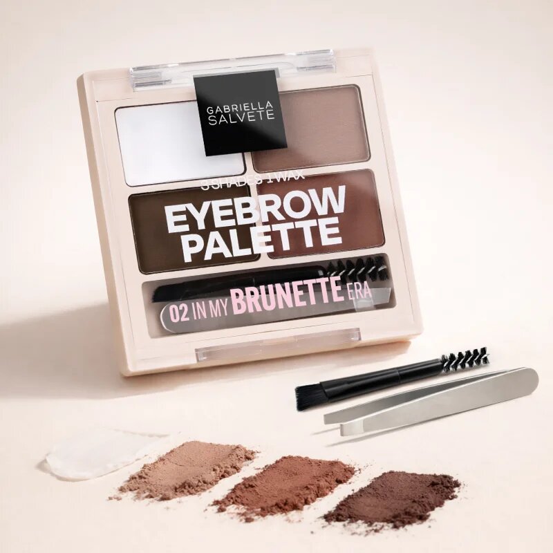 Gabriella Salvete Eyebrow Palette сет за перфектни вежди цвят 02 In My Brunette Era 5.2 гр.