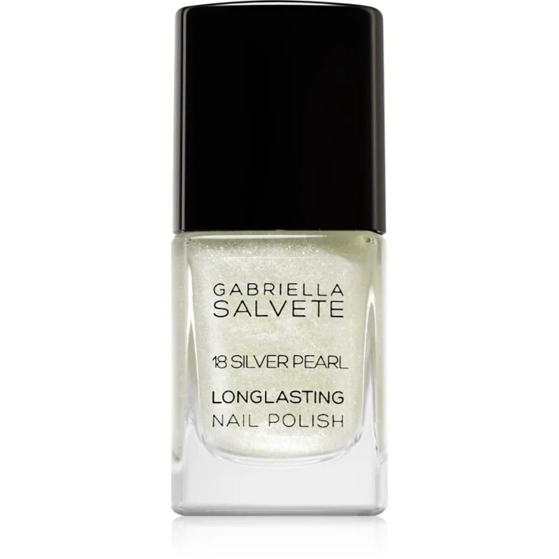 Gabriella Salvete Longlasting Enamel дълготраен лак за нокти перлен блясък цвят 18 Silver Pearl 11 мл.