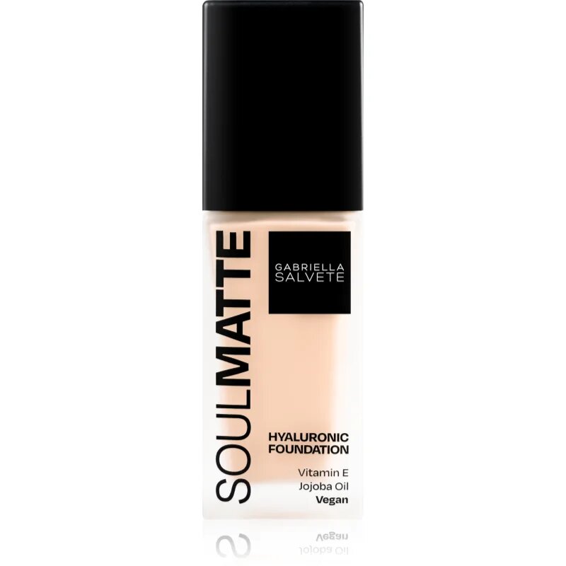Gabriella Salvete SoulMatte Hyaluronic Foundation дълготраен фон дьо тен с матиращ ефект цвят 02W Ivory Warm 30 мл.