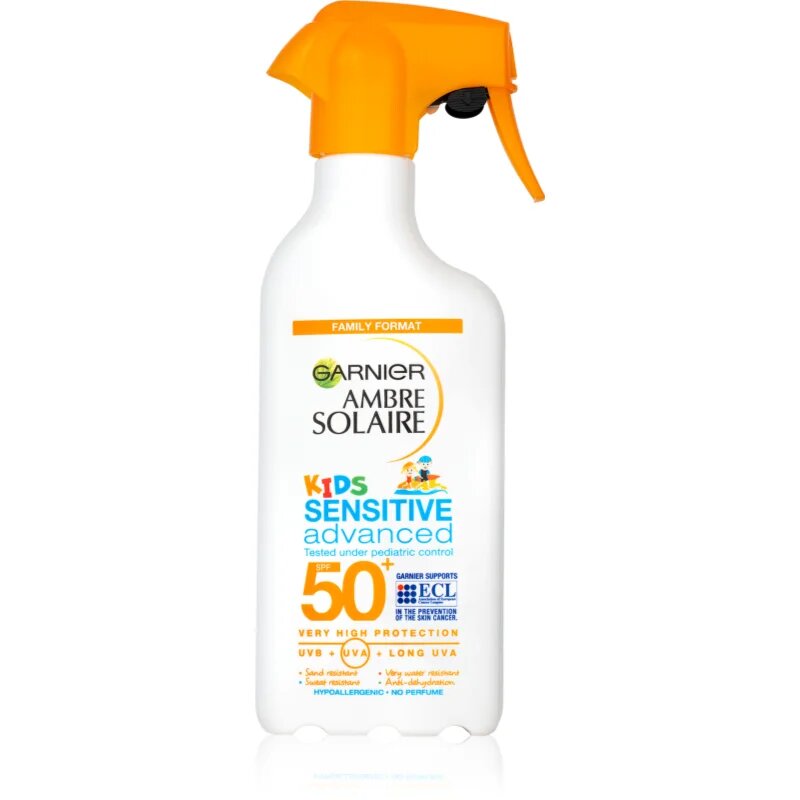 Garnier Ambre Solaire Sensitive Advanced защитен спрей за деца SPF 50+ 270 мл.