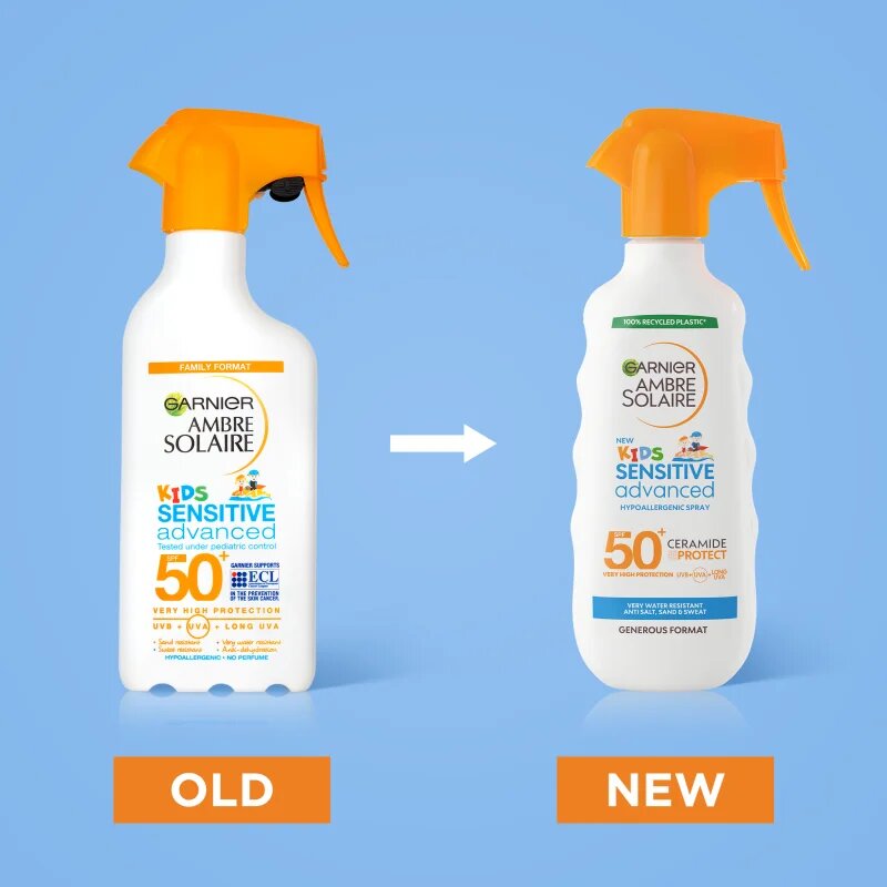 Garnier Ambre Solaire Sensitive Advanced защитен спрей за деца SPF 50+ 270 мл.