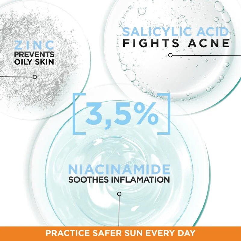 Garnier Ambre Solaire Super UV Niacinamide лек защитен флуид против несъвършенства на кожата SPF 50+ 40 мл.