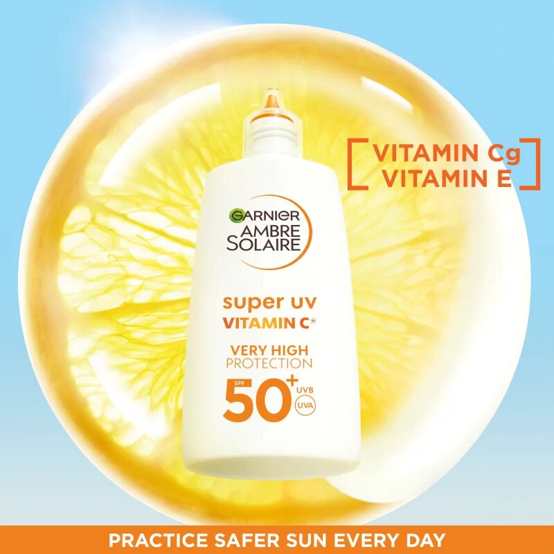 Garnier Ambre Solaire Super UV Vitamin C лек защитен флуид Против тъмни петна SPF 50+ 40 мл.