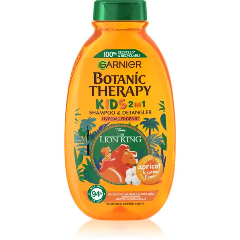Garnier Botanic Therapy Disney Kids шампоан и балсам 2 в1 за по-лесно разресване на косата за деца 400 мл.
