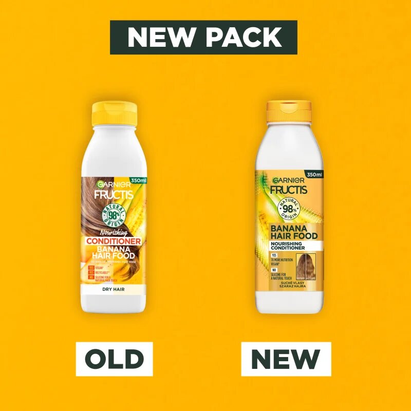 Garnier Fructis Banana Hair Food подхранващ балсам за суха коса 350 мл.