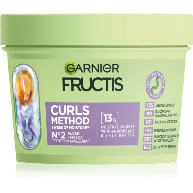 Garnier Fructis Curls Method хидратираща маска за коса за чуплива и къдрава коса 370 мл.