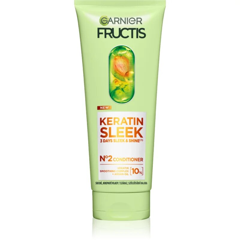 Garnier Fructis Keratin Sleek балсам за суха и крехка коса 200 мл.