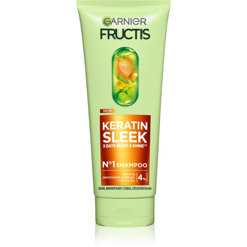 Garnier Fructis Keratin Sleek шампоан за суха и крехка коса 200 мл.