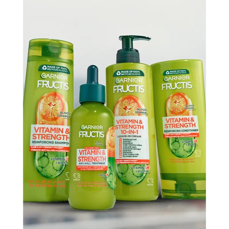 Garnier Fructis Vitamin & Strength подсилващ шампоан за увредена коса 250 мл.