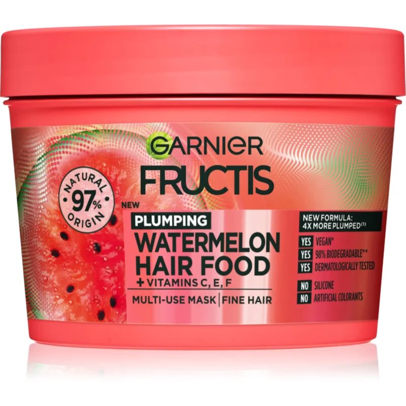 Garnier Fructis Watermelon Hair Food маска за тънка коса без обем 390 мл.