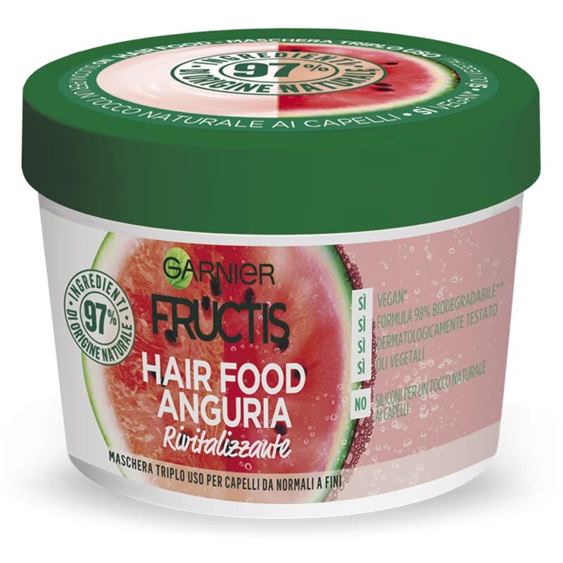 Garnier Fructis Watermelon Hair Food ревитализираща маска за слаба коса 390 мл.