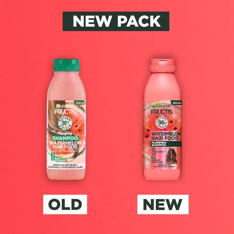 Garnier Fructis Watermelon Hair Food шампоан за тънка коса без обем 350 мл.