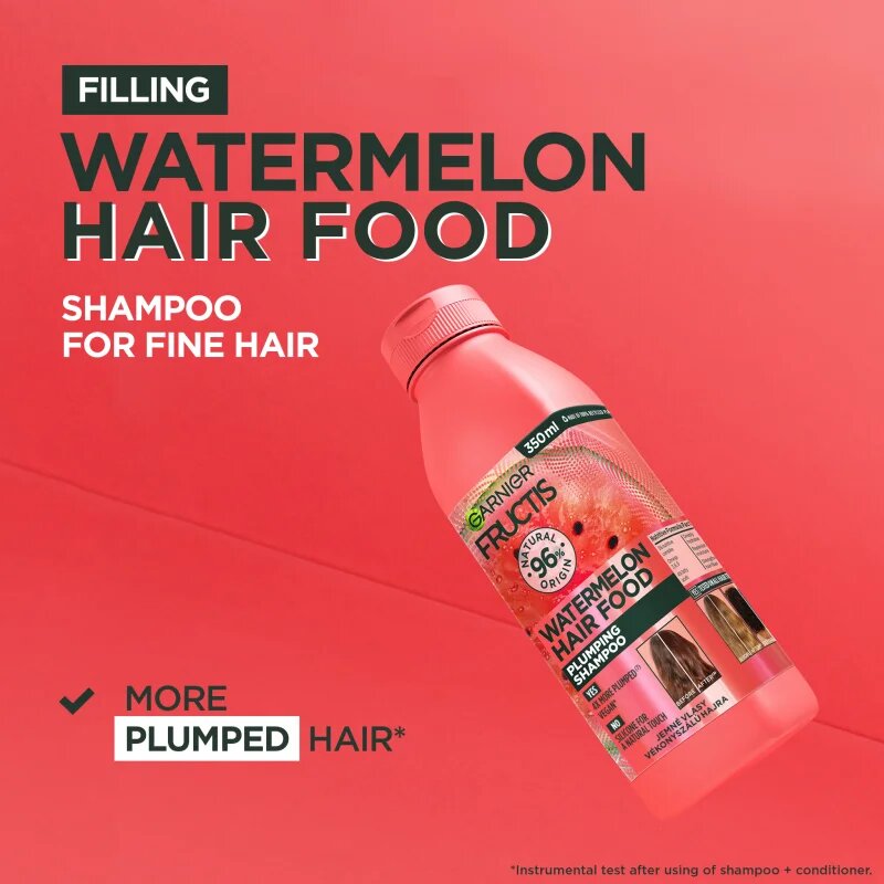 Garnier Fructis Watermelon Hair Food шампоан за тънка коса без обем 350 мл.