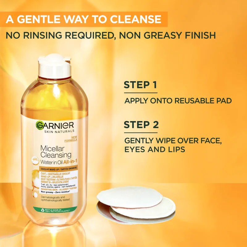 Garnier Micellar двуфазна мицеларна вода 3 в 1 100 мл.
