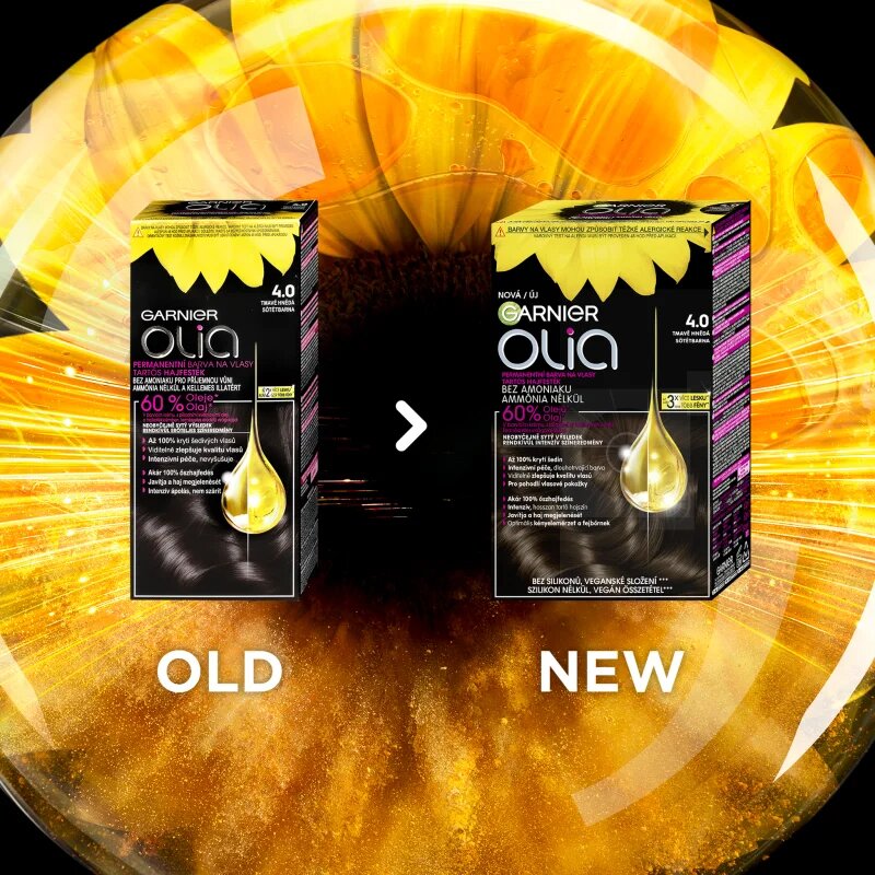 Garnier Olia Big Kit перманентната боя за коса цвят 1.10 Black Sapphire 1 бр.