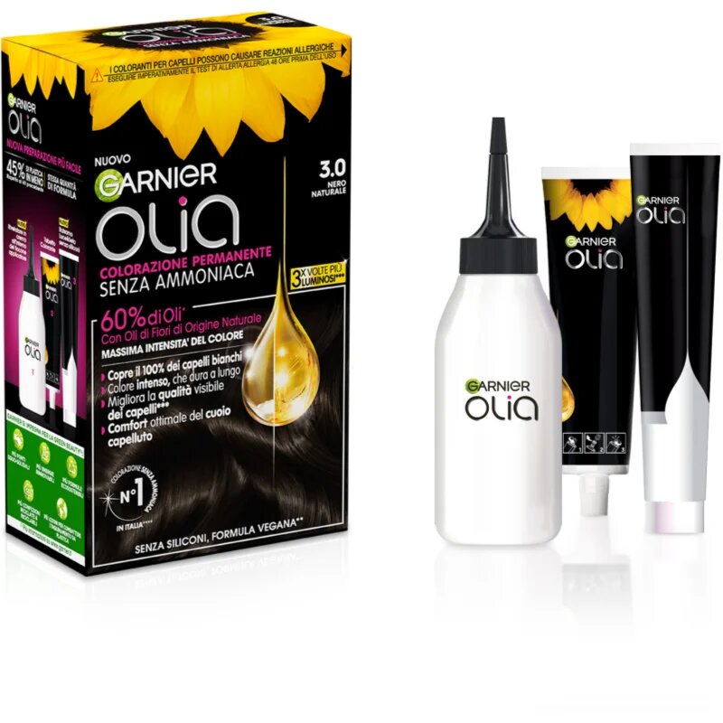 Garnier Olia перманентната боя за коса цвят 3.0 Nero Naturale 1 бр.