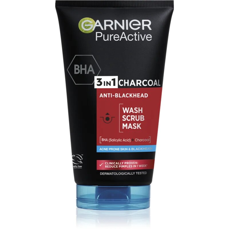 Garnier Pure Active Charcoal почистващ гел 3 в 1 против черни точки 150 мл.