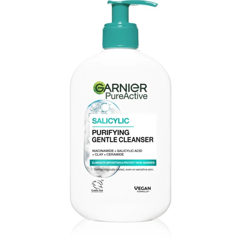 Garnier Pure Active Salicylic овлажняващ почистващ гел против несъвършенства на кожата 250 мл.