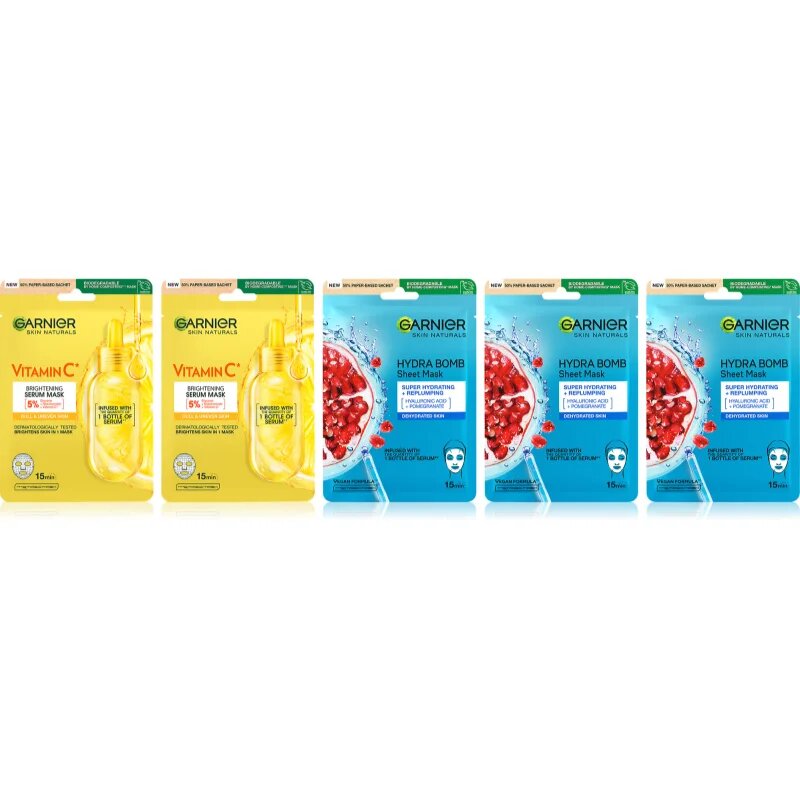 Garnier Textil Masks комплект за лице
