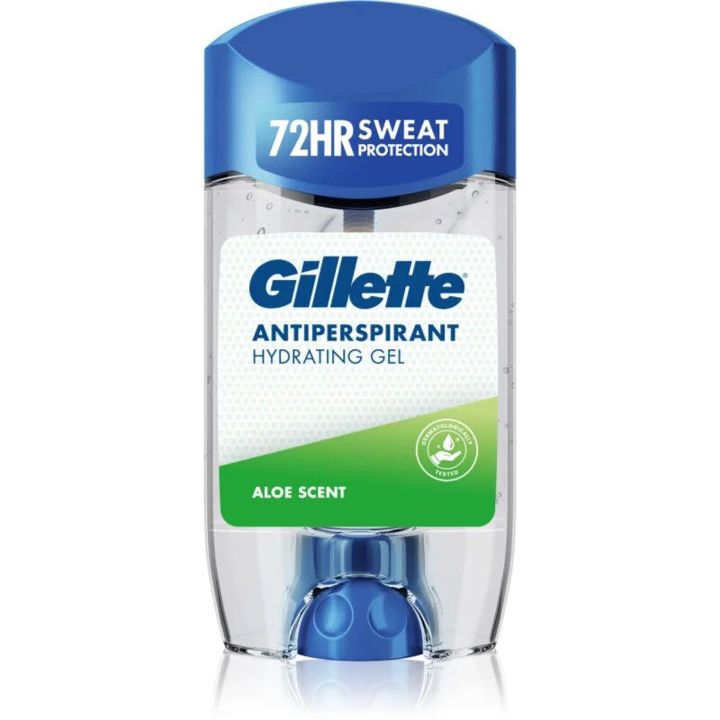 Gillette Antiperspirant Hydrating Gel Aloe Scent гел против изпотяване с хидратиращ ефект за мъже 70 мл.