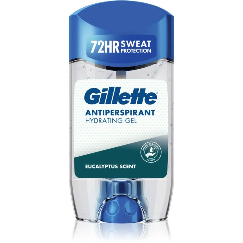 Gillette Antiperspirant Hydrating Gel Eucalyptus Scent гел против изпотяване с хидратиращ ефект за мъже 70 мл.
