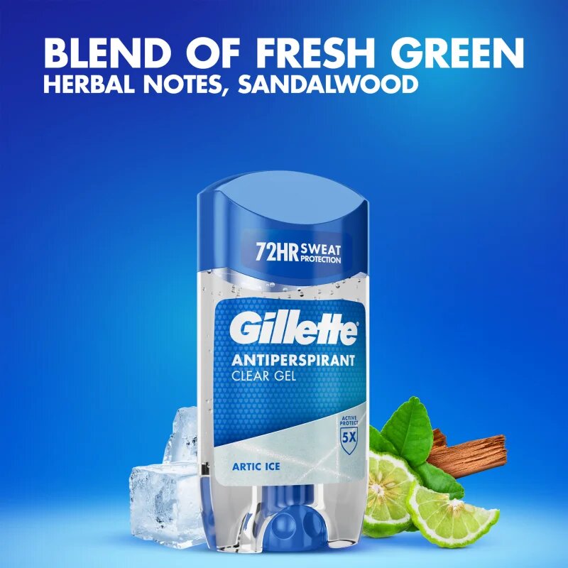 Gillette Arctic Ice гел против изпотяване за мъже 70 мл.