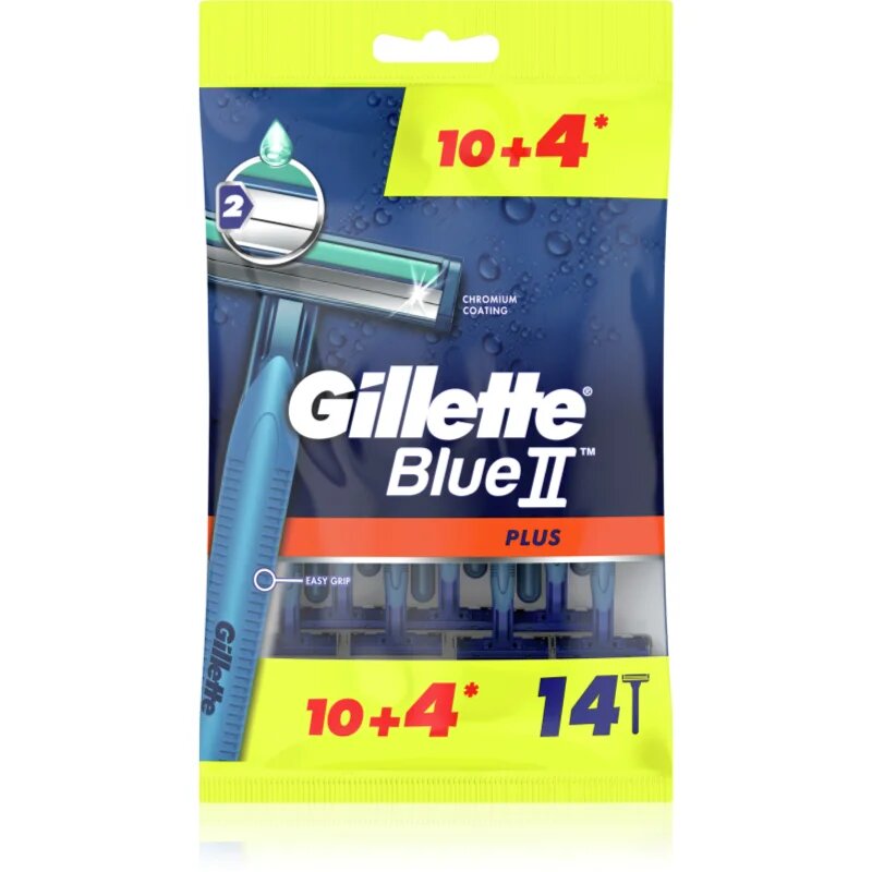 Gillette Blue II Plus самобръсначки за еднократна употреба за мъже 14 бр.