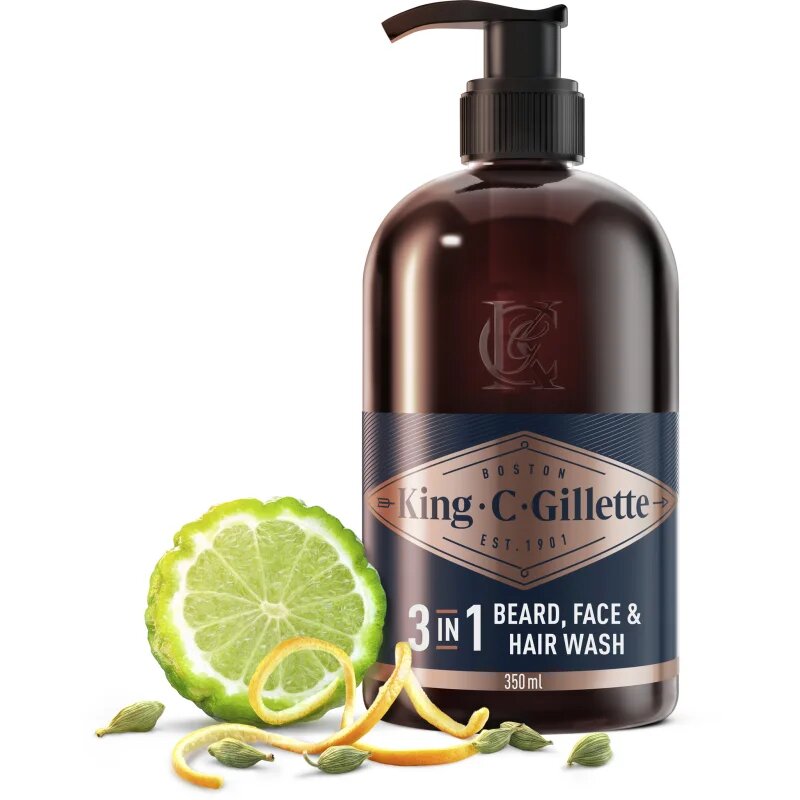 Gillette King C. Beard & Face Wash шампоан за брада 350 мл.
