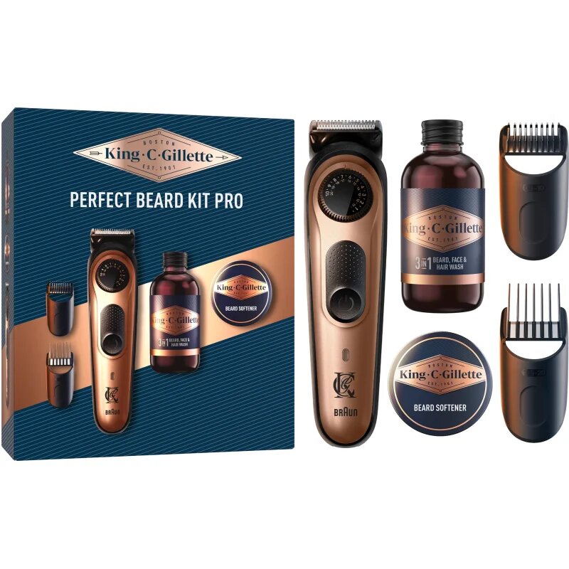 Gillette King C. Perfect Beard Kit Pro подаръчен комплект за мъже