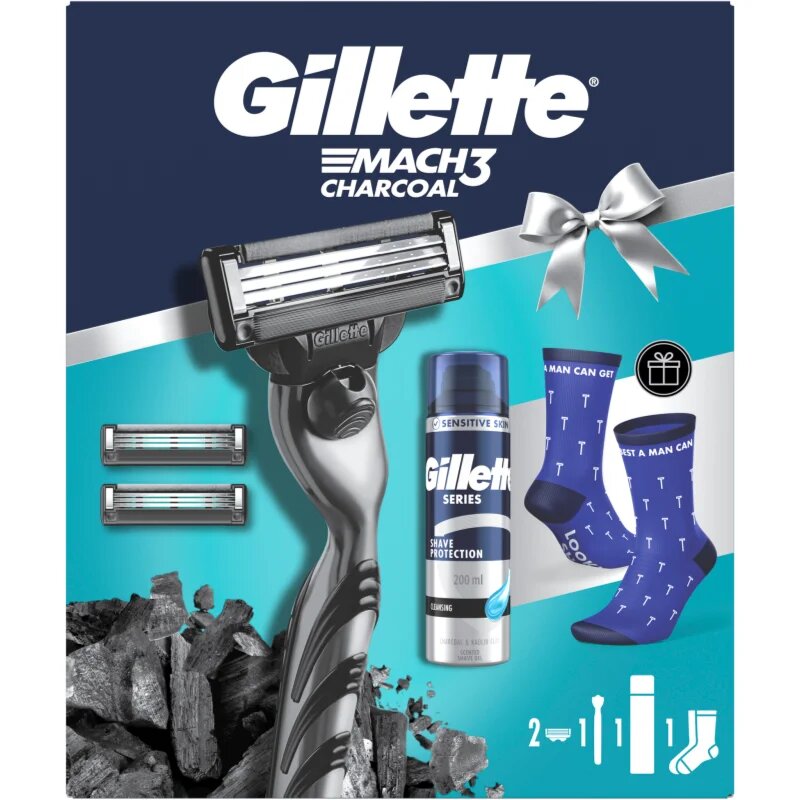 Gillette Mach3 Charcoal подаръчен комплект за мъже