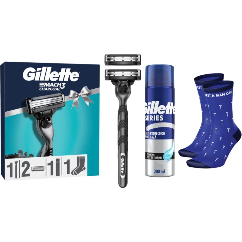 Gillette Mach3 Charcoal подаръчен комплект за мъже