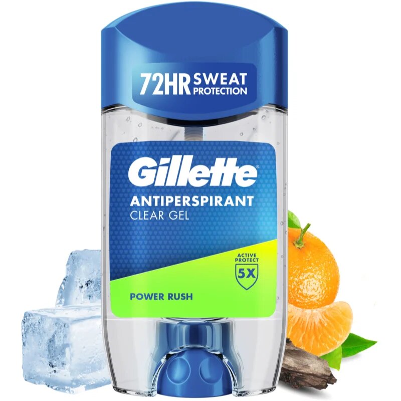 Gillette Power Rush гел против изпотяване за мъже 70 мл.