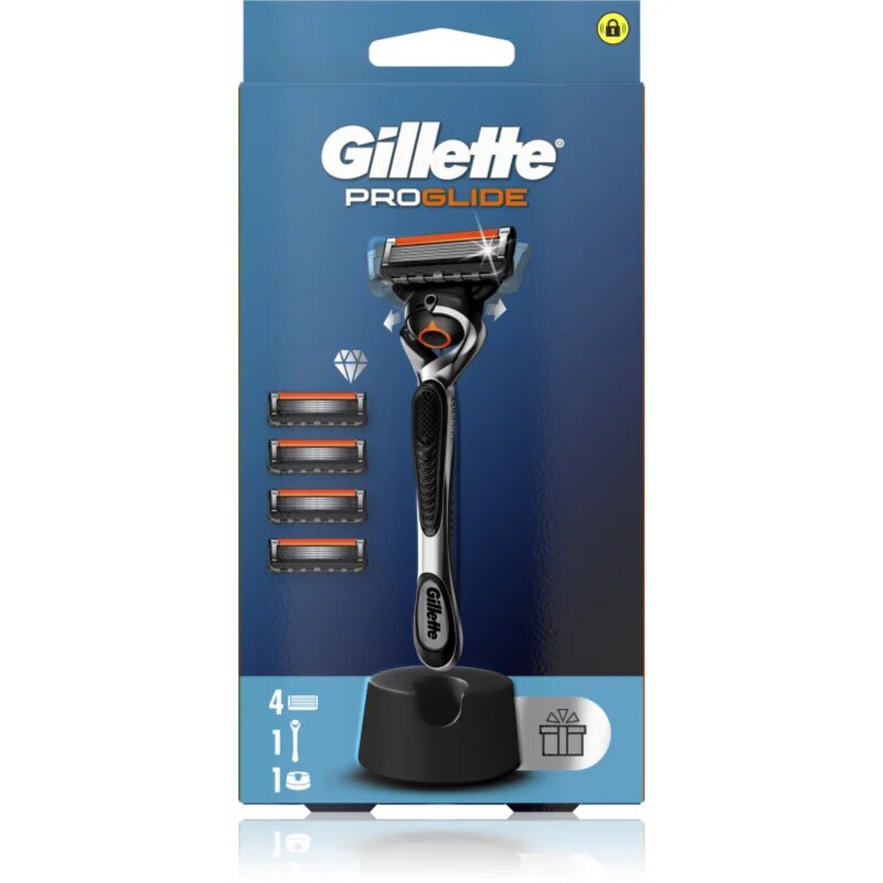 Gillette ProGlide самобръсначка с поставка + резервни ножчета 4 бр.