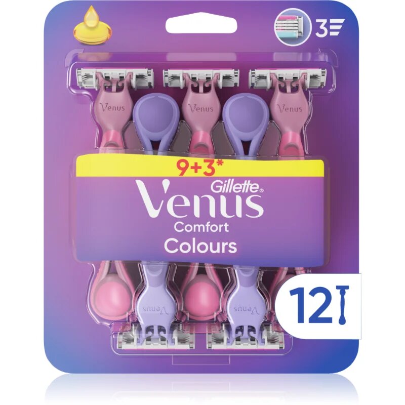Gillette Venus Comfort Colours самобръсначки за еднократна употреба 12 бр.