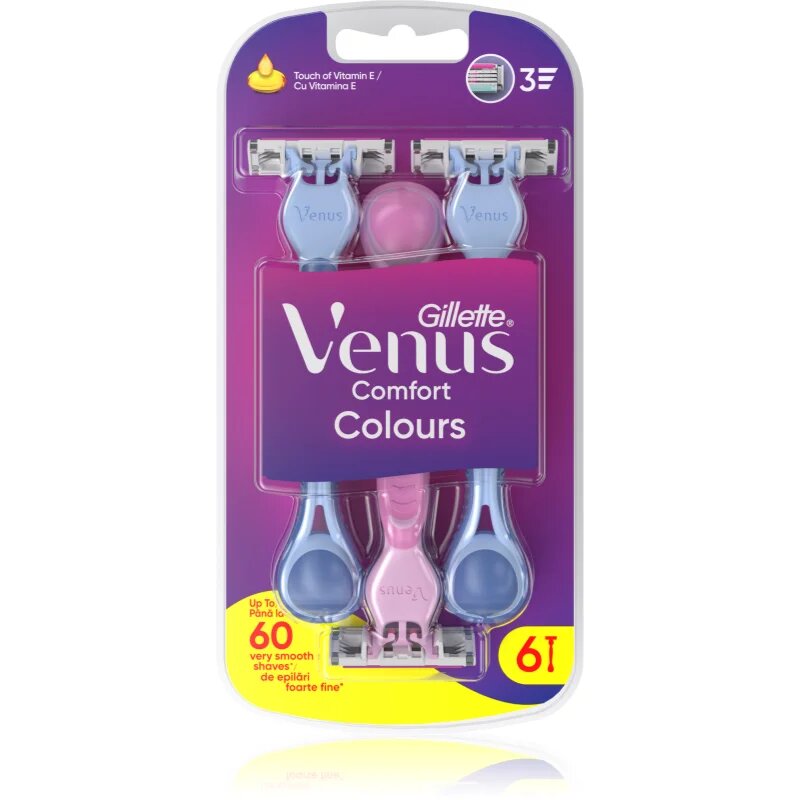 Gillette Venus Comfort Colours самобръсначки за еднократна употреба 6 бр.