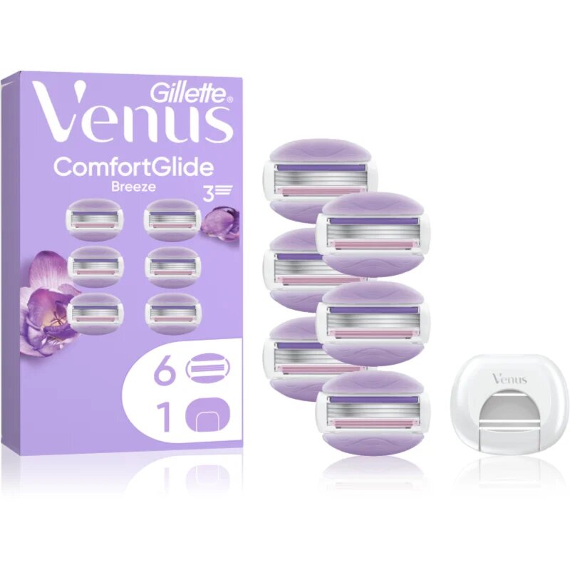 Gillette Venus ComfortGlide Breeze Резервни остриета + защитен капак 6 бр.