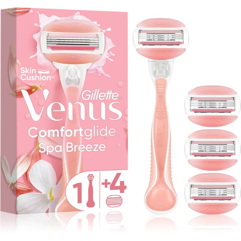 Gillette Venus ComfortGlide Spa Breeze Дамска самобръсначка + резервни ножчета 4 бр.