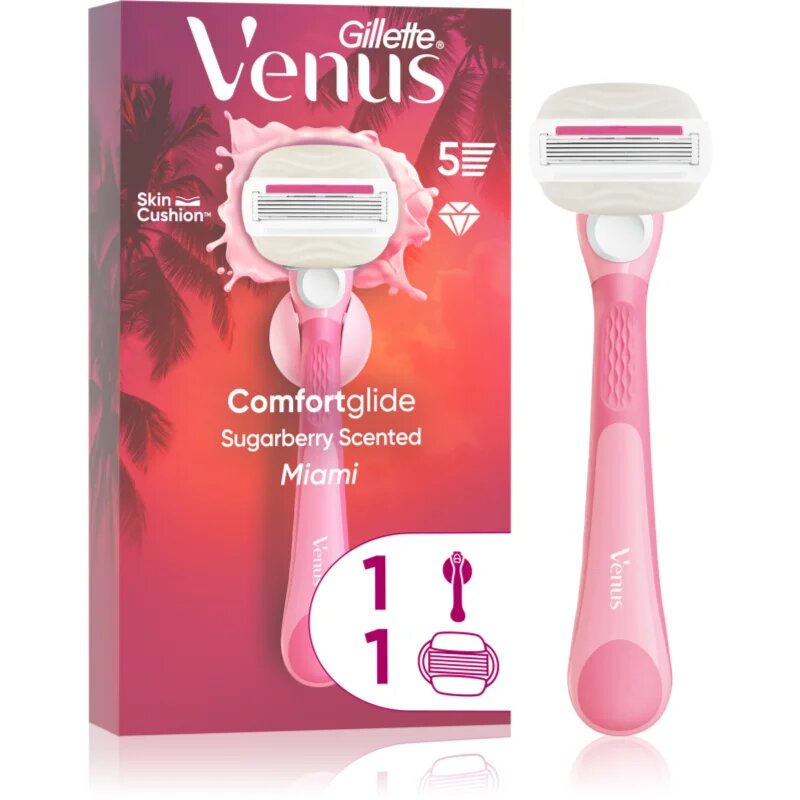 Gillette Venus Comfortglide Sugarberry Miami дамски епилатор с държач за душ 1 бр.