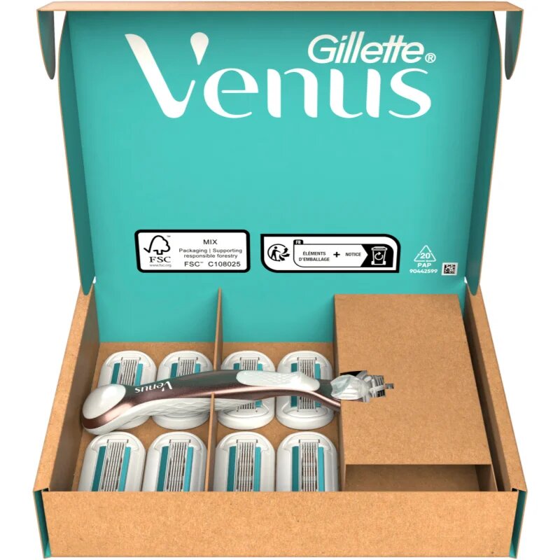 Gillette Venus Deluxe Smooth Sensitive самобръсначка + резервни остриета 9 бр.