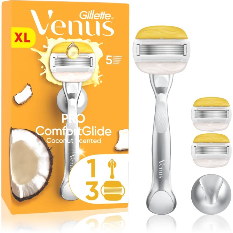Gillette Venus PRO ComfortGlide Coconut дамски епилатор с държач за душ + резервни ножчета 3 бр.
